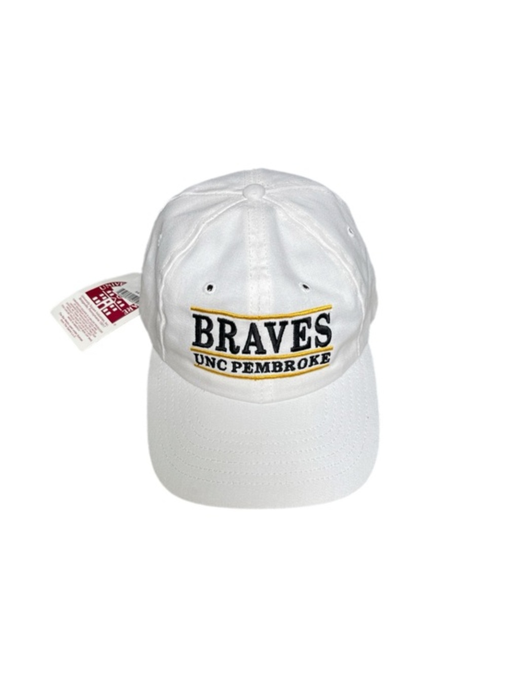 DEADSTOCK NWT - Vintage 90s Made in USA Embroidered UNC Pembroke Braves Hat